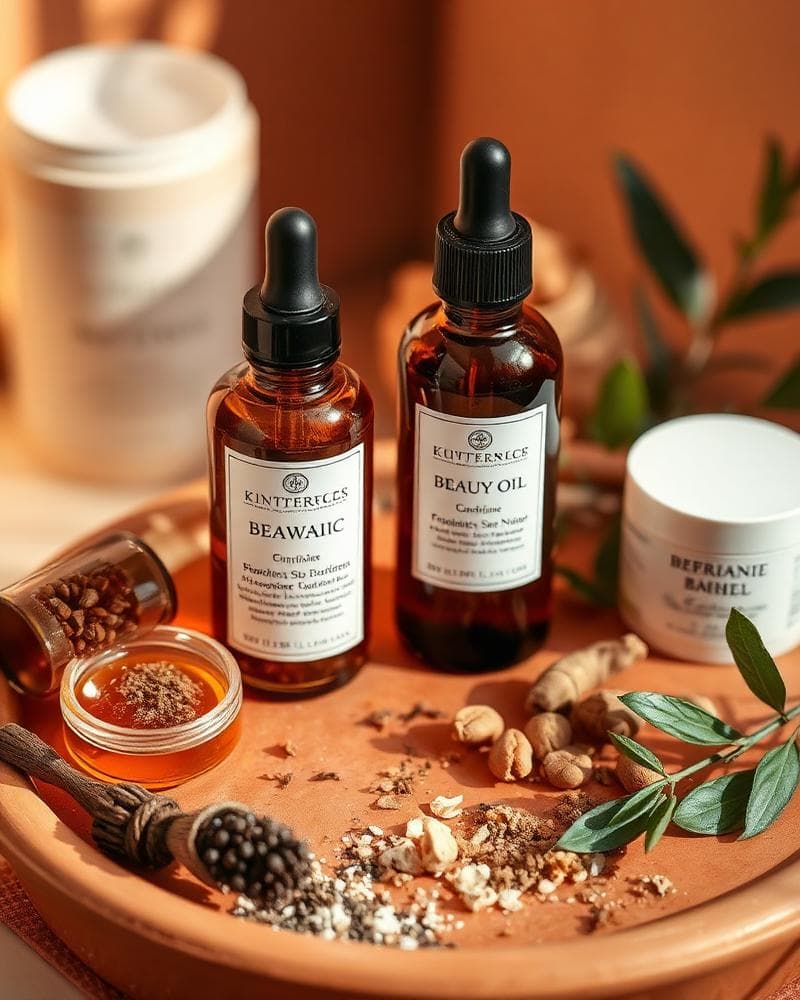 Natural beauty oils and botanical ingredients